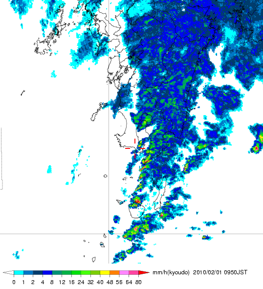 気象レーダー画像