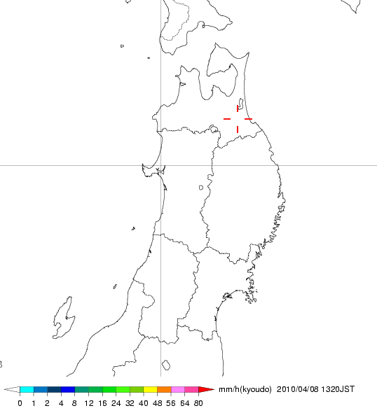 気象レーダー画像