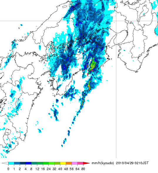 気象レーダー画像