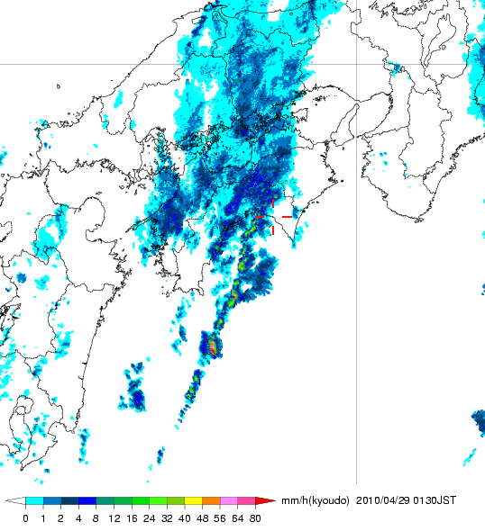 気象レーダー画像