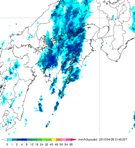 気象レーダー画像