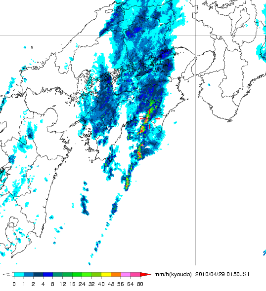 気象レーダー画像