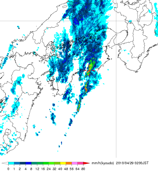 気象レーダー画像