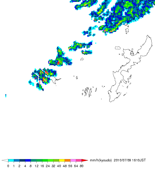 気象レーダー画像