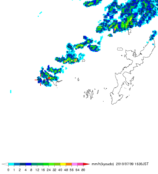 気象レーダー画像