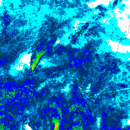 気象レーダー画像
