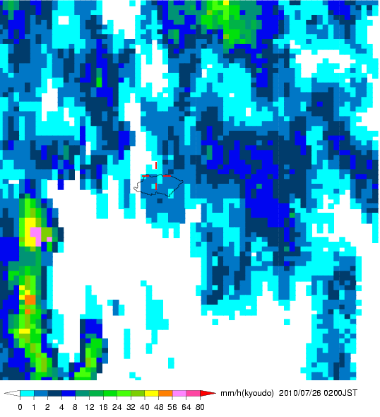 気象レーダー画像