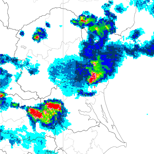 気象レーダー画像