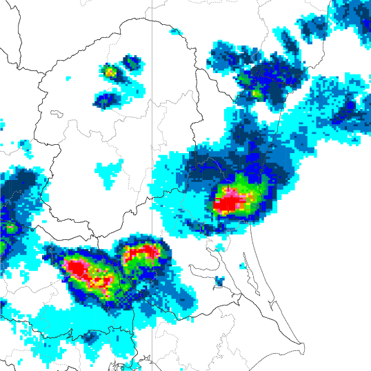 気象レーダー画像