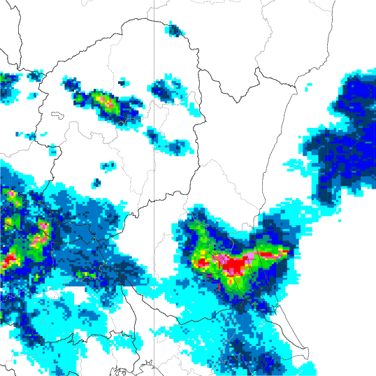 気象レーダー画像