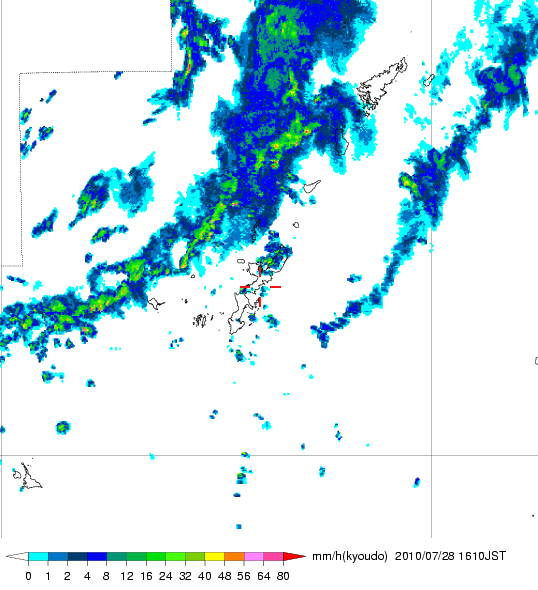 気象レーダー画像