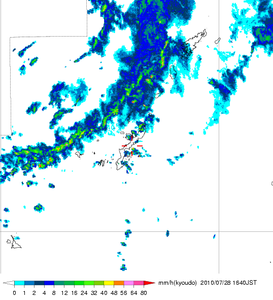 気象レーダー画像