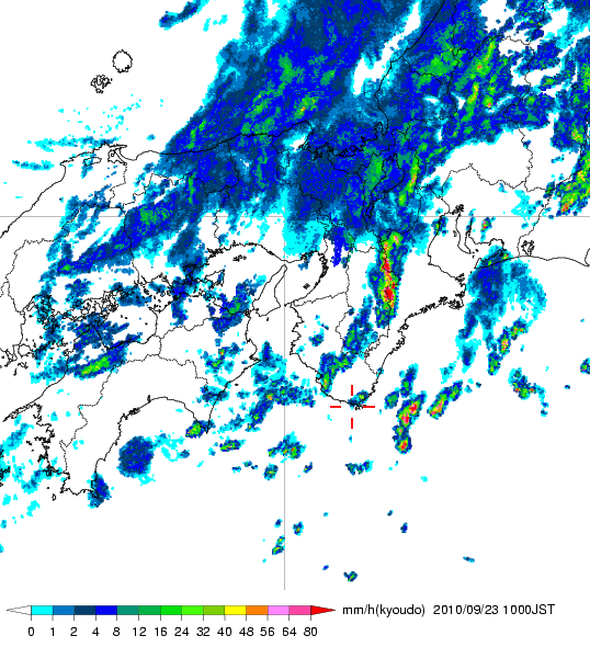 気象レーダー画像