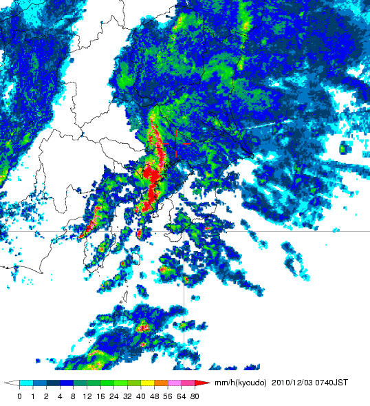気象レーダー画像