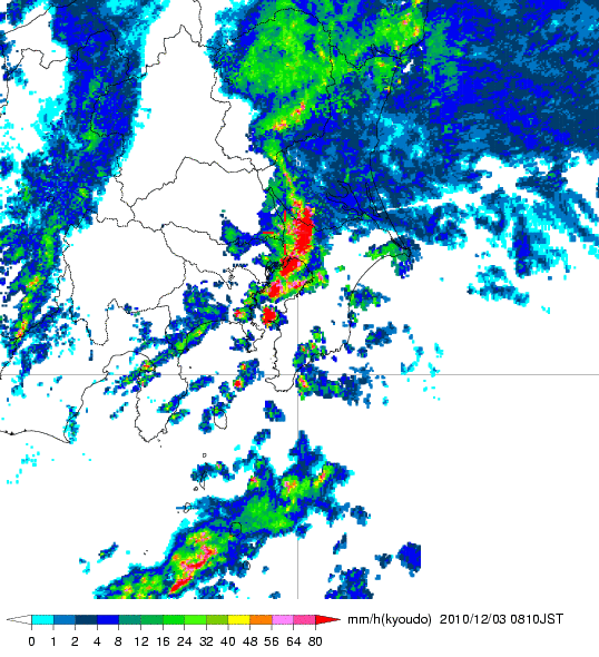 気象レーダー画像