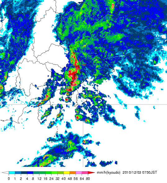 気象レーダー画像