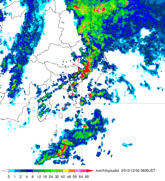 気象レーダー画像