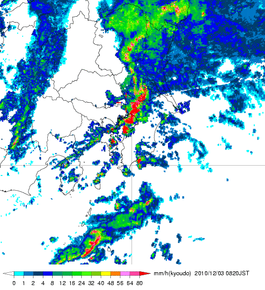 気象レーダー画像