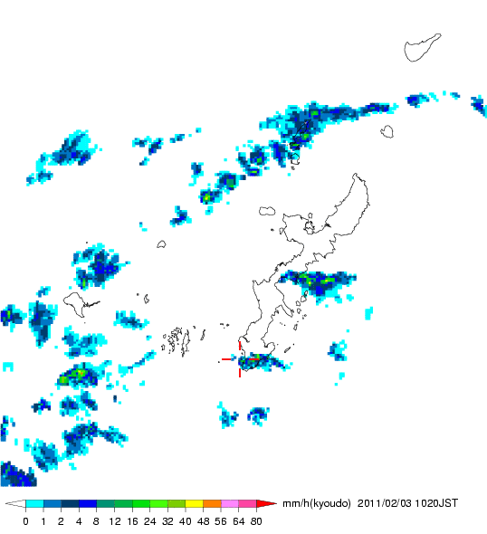 気象レーダー画像