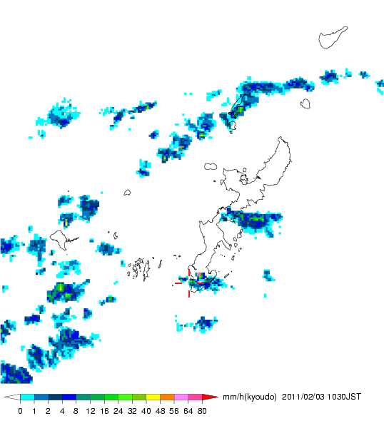 気象レーダー画像