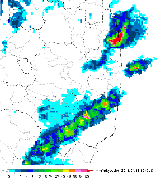 気象レーダー画像