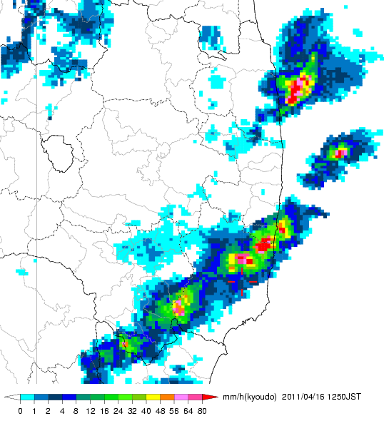 気象レーダー画像