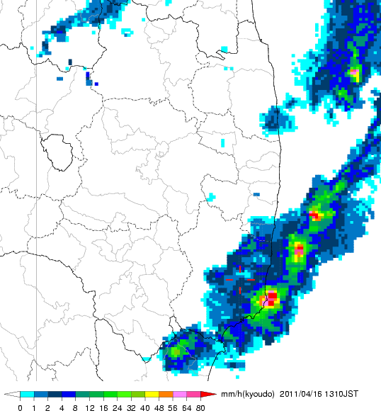 気象レーダー画像