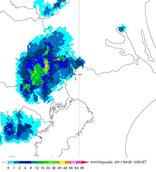 気象レーダー画像
