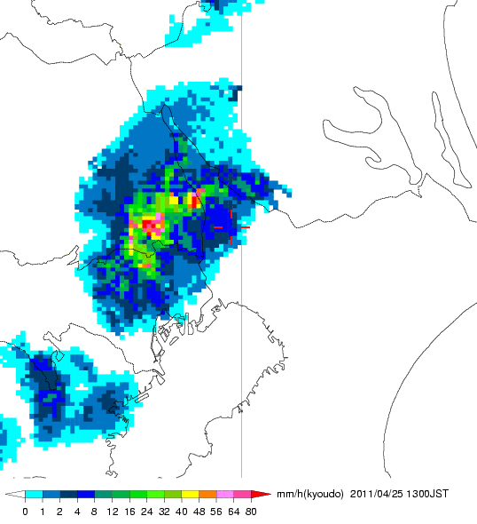 気象レーダー画像