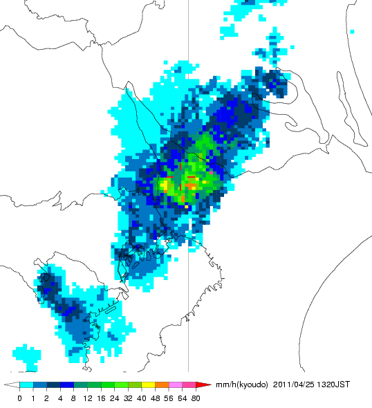 気象レーダー画像