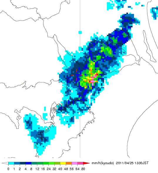 気象レーダー画像