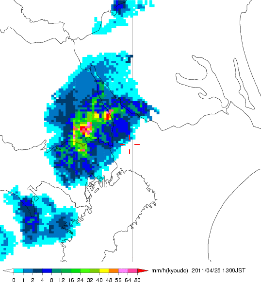 気象レーダー画像