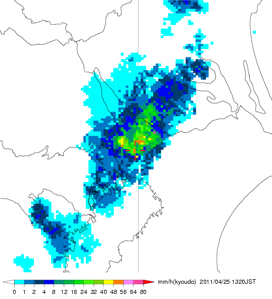 気象レーダー画像