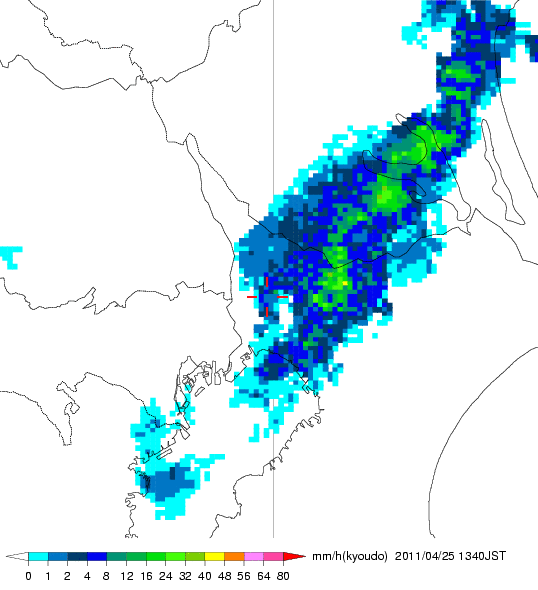 気象レーダー画像