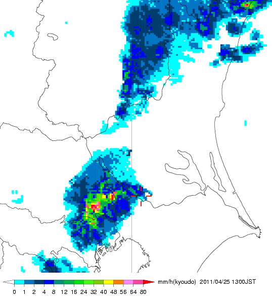 気象レーダー画像