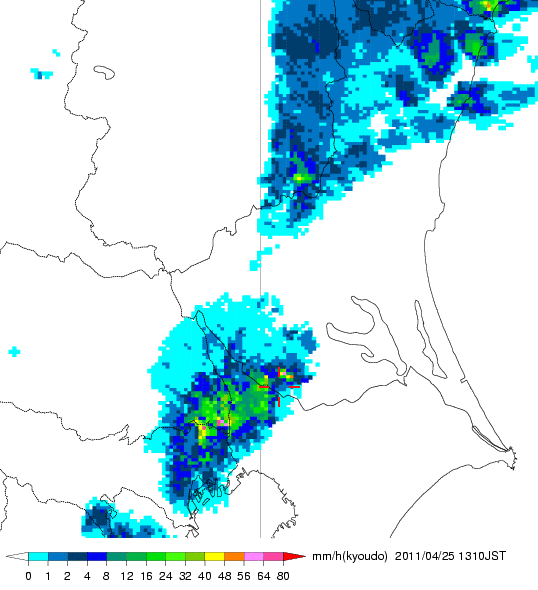 気象レーダー画像