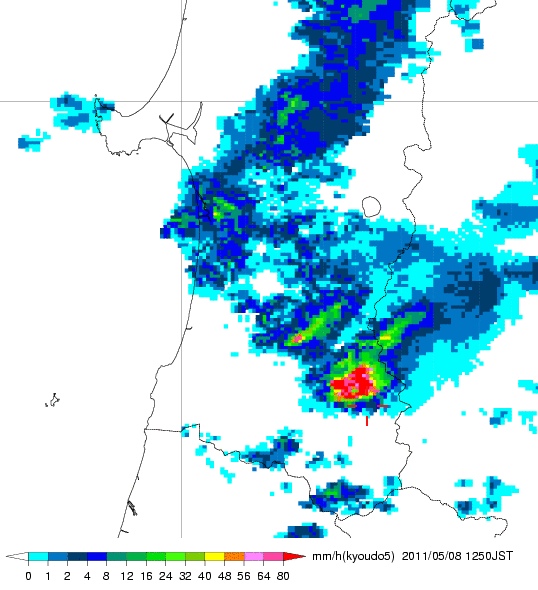 気象レーダー画像