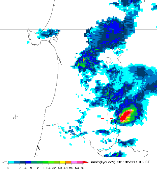 気象レーダー画像