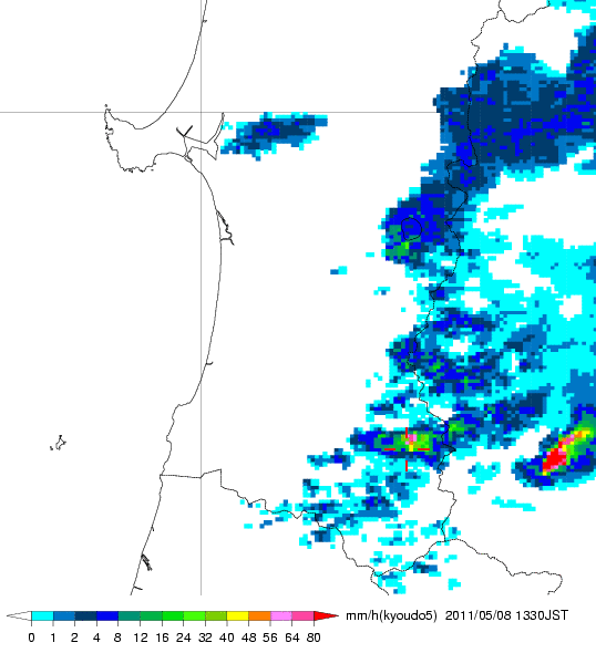 気象レーダー画像