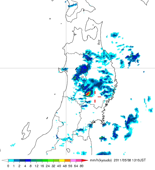 気象レーダー画像