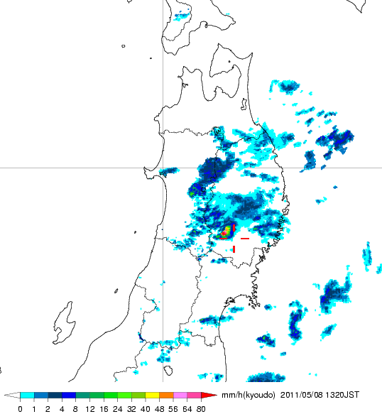 気象レーダー画像