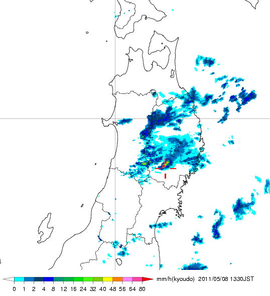 気象レーダー画像