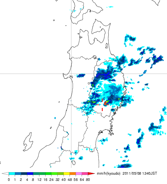 気象レーダー画像