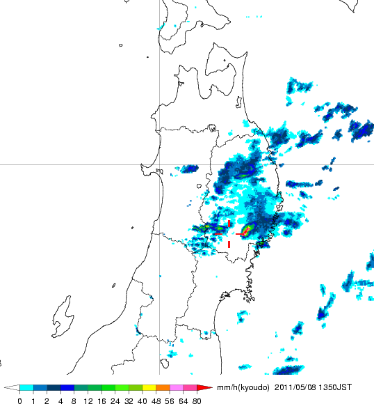 気象レーダー画像