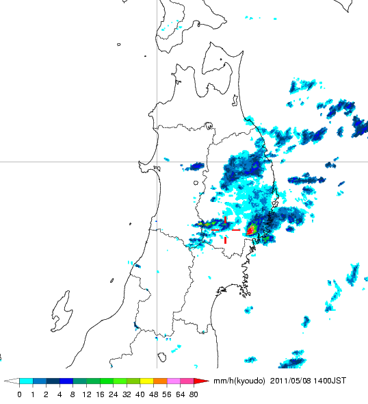 気象レーダー画像