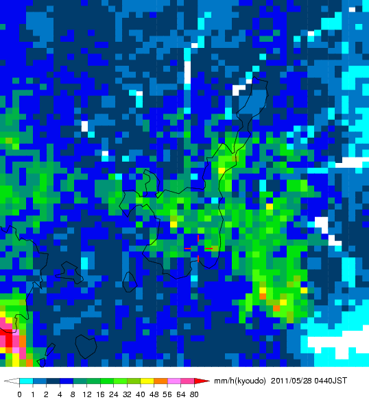気象レーダー画像