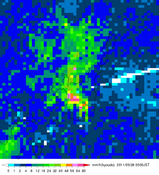 気象レーダー画像