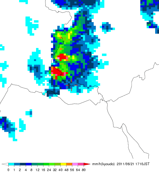 気象レーダー画像