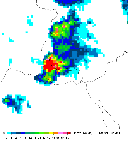 気象レーダー画像