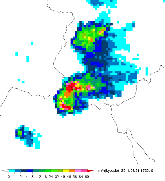 気象レーダー画像